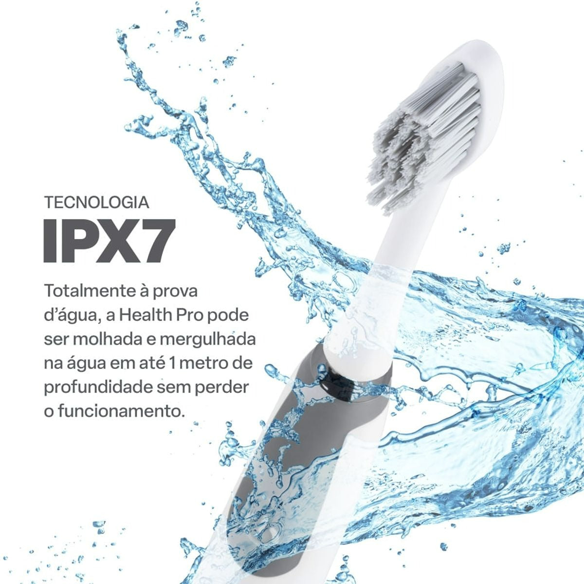 Escova Elétrica Sônica Adulta Health Pro HC102 – Limpeza Profunda e Tecnologia Sônica | SEG Imports