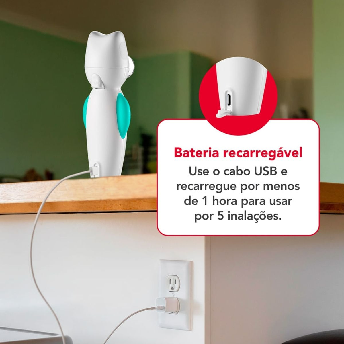 Inalador Mesh Dó Ré Mi Fisher-Price HC220 – Portátil, Musical e Recarregável via USB
