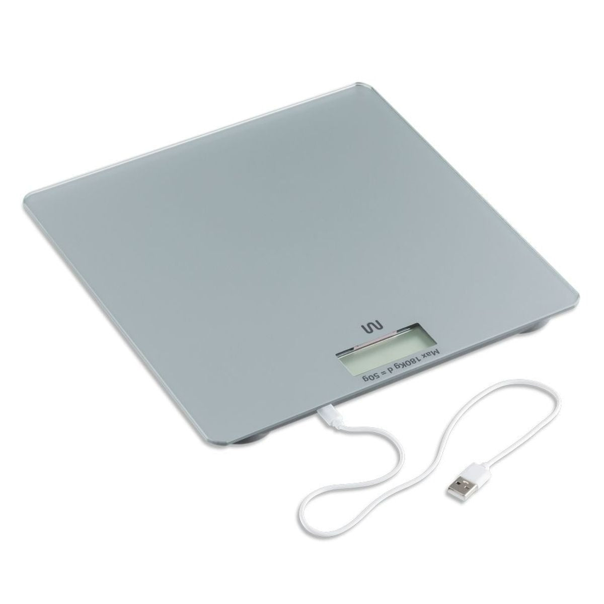 Balança Digital Digihealth Recarregável USB Multi Saúde HC411N – Design Slim em Vidro Temperado
