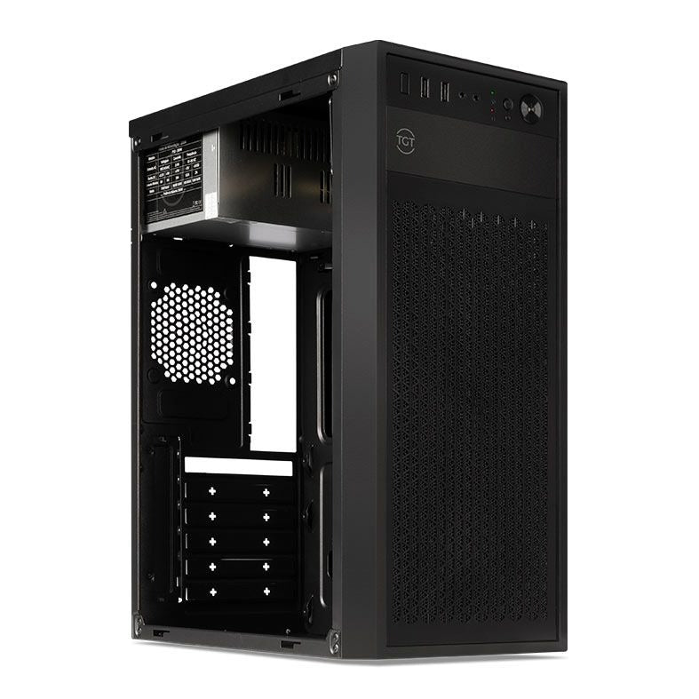 Gabinete TGT H200 Preto com Fonte 200W – Compacto, Resistente e Suporte para Placas M-ITX, M-ATX e ATX – Seg Imports