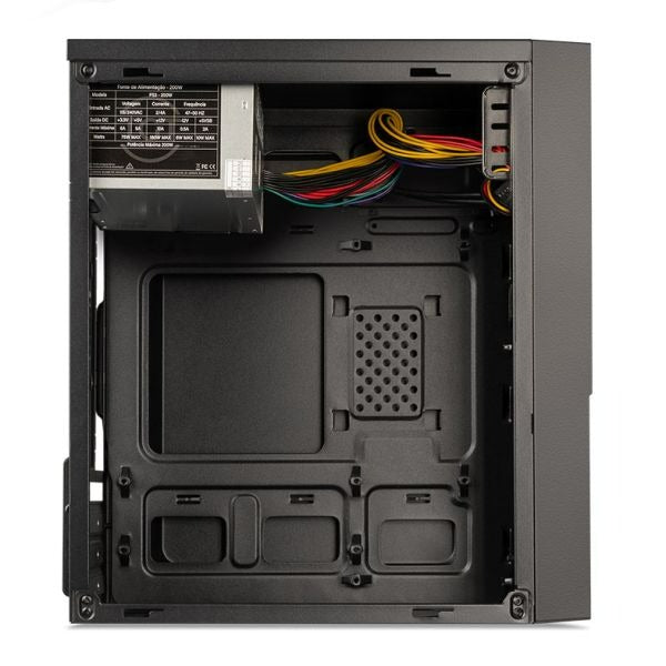 Gabinete TGT H200 Preto com Fonte 200W – Compacto, Resistente e Suporte para Placas M-ITX, M-ATX e ATX – Seg Imports