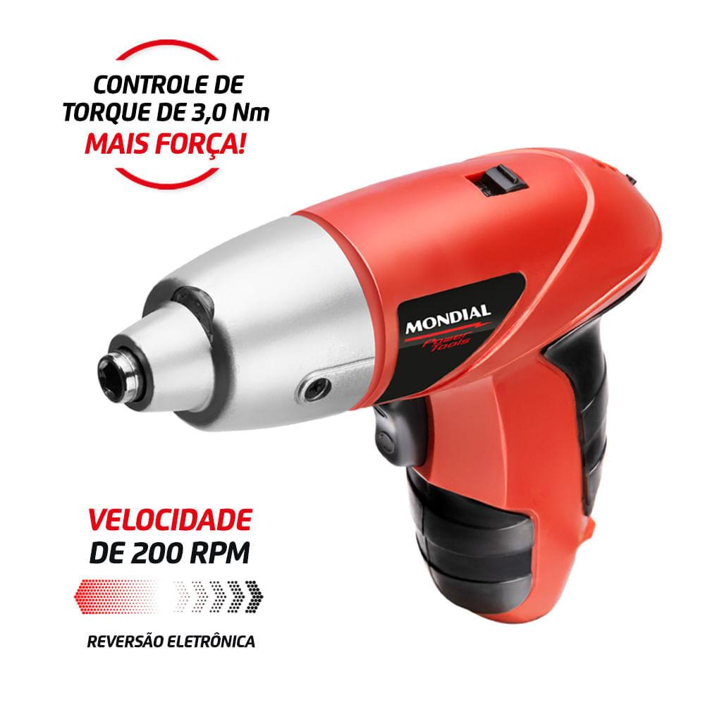Parafusadeira Elétrica Mondial Power Tools FPF-05 – Mobilidade, Praticidade e Eficiência
