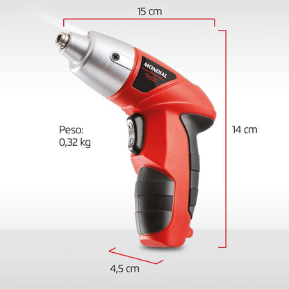 Parafusadeira Elétrica Mondial Power Tools FPF-05 – Mobilidade, Praticidade e Eficiência