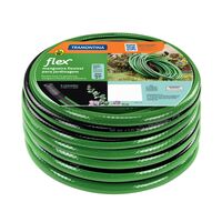 Mangueira Flex para Jardim Tramontina Verde com Faixa Preta em PVC 4 Camadas 20m – Resistência e Eficiência para o Dia a Dia