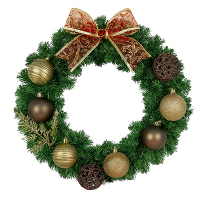 Guirlanda Aramada 35cm Ref. C35-100T – Tradição e Beleza para Sua Decoração de Natal