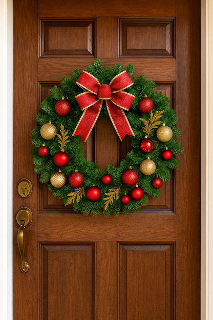 Guirlanda de Natal Aramada Verde 60cm – Festão Importado Ref.: C60-220T – SEG Imports