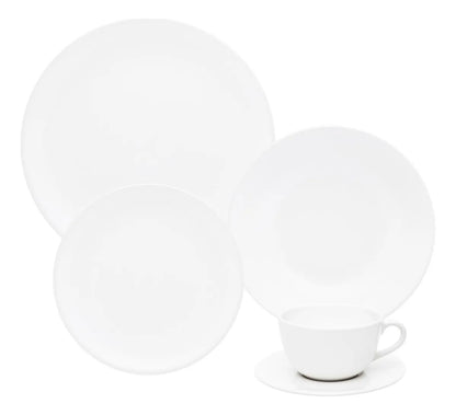 Jogo De Jantar Unni White - 30 Peças - Oxford Cor Branco Lançamento Mesa Posta para Natal