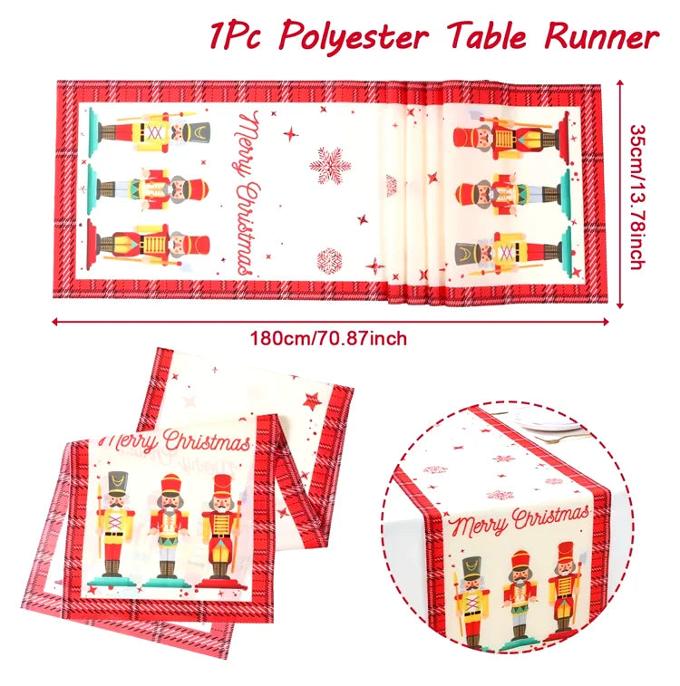Caminho de Mesa de Natal – Decoração Merry Christmas para Casa, Festa e Ano Novo