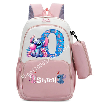 Mochila Escolar Disney Stitch – Grande Capacidade, Resistente à Água e Ideal para Crianças e Adolescentes