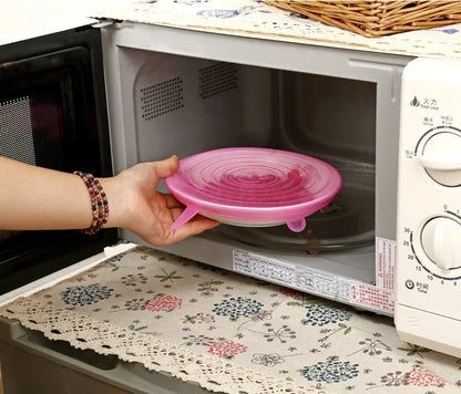 Tampa de Silicone Esticável Reutilizável – Conserva Alimentos, Sela Tigelas e Substitui Plástico Filme