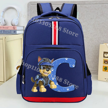 Mochila Escolar Patrulha Canina – Estampa com Letras, Grande Capacidade para Estudantes, Meninos e Meninas