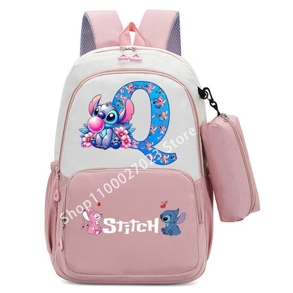 Mochila Escolar Disney Stitch – Grande Capacidade, Resistente à Água e Ideal para Crianças e Adolescentes