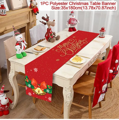 Caminho de Mesa de Natal – Decoração Merry Christmas para Casa, Festa e Ano Novo