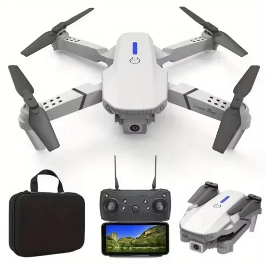 Drone Profissional E88Pro 4K – Câmera Dupla HD, Grande Angular, Dobrável com Wi-Fi FPV