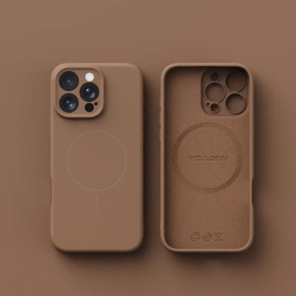 Capa de Celular em Silicone Líquido com MagSafe – Proteção Magnética p/ iPhone 11 ao 16 Pro Max