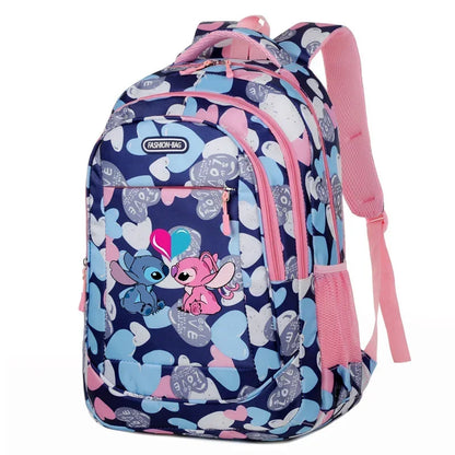 Mochila Escolar Disney Stitch – Estilo Divertido e Espaçosa, Ideal para Crianças, Adolescentes e Fãs da Disney