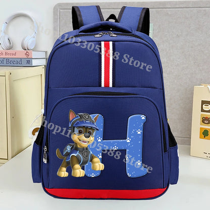 Mochila Escolar Patrulha Canina – Estampa com Letras, Grande Capacidade para Estudantes, Meninos e Meninas