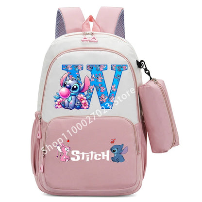 Mochila Escolar Disney Stitch – Grande Capacidade, Resistente à Água e Ideal para Crianças e Adolescentes