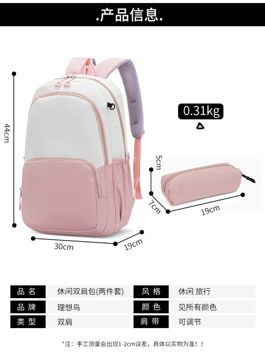 Mochila Escolar Disney Stitch – Grande Capacidade, Resistente à Água e Ideal para Crianças e Adolescentes