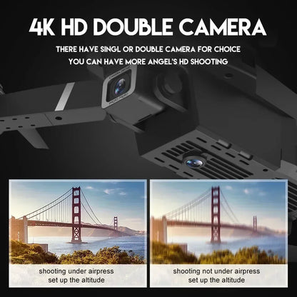 Drone Profissional E88Pro 4K – Câmera Dupla HD, Grande Angular, Dobrável com Wi-Fi FPV