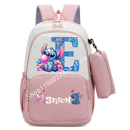Mochila Escolar Disney Stitch – Grande Capacidade, Resistente à Água e Ideal para Crianças e Adolescentes