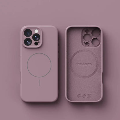 Capa de Celular em Silicone Líquido com MagSafe – Proteção Magnética p/ iPhone 11 ao 16 Pro Max