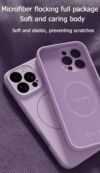 Capa de Celular em Silicone Líquido com MagSafe – Proteção Magnética p/ iPhone 11 ao 16 Pro Max
