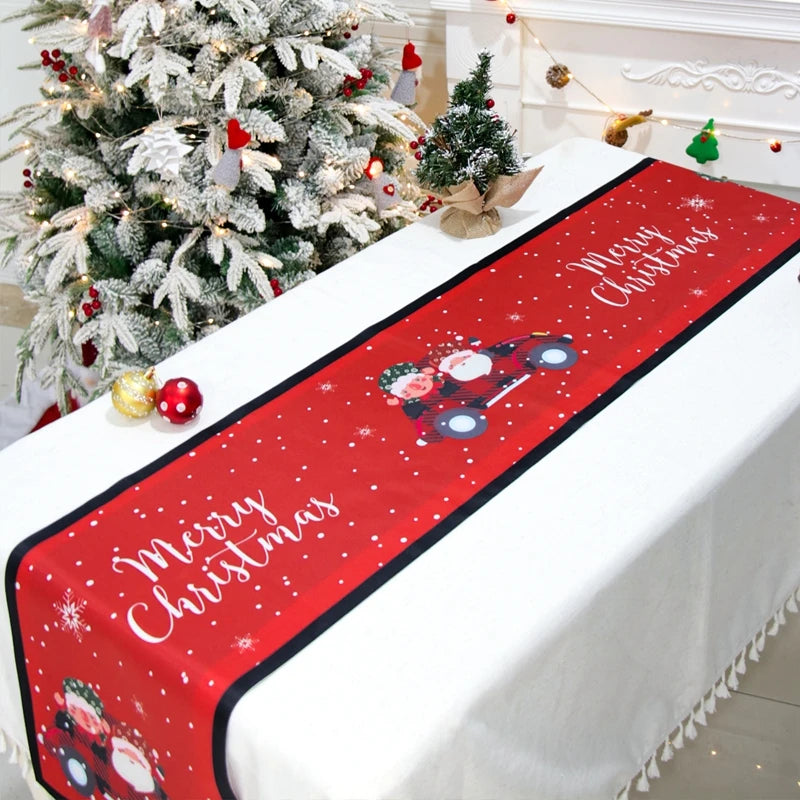 Caminho de Mesa de Natal – Decoração Merry Christmas para Casa, Festa e Ano Novo