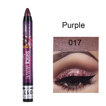Lápis 2 em 1 Sombra e Batom – À Prova d’Água, Longa Duração e Efeito Glitter
