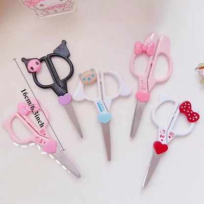 Tesoura Sanrio Kawaii – Kuromi, Cinnamoroll e Melody, Criativa para Escola, Escritório e Presentes