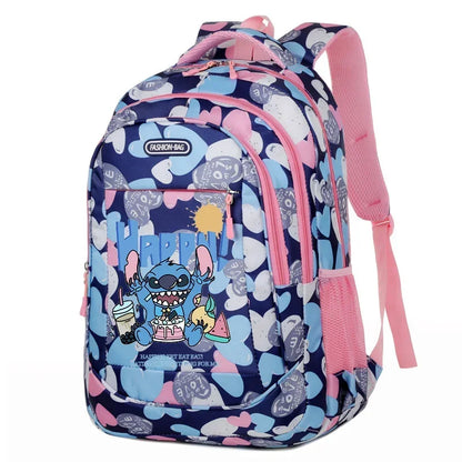Mochila Escolar Disney Stitch – Estilo Divertido e Espaçosa, Ideal para Crianças, Adolescentes e Fãs da Disney