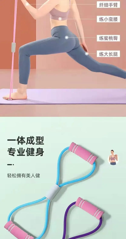 Faixas de Resistência com Pegadores de Espuma – Acessório de Treino em Casa, Yoga, Pilates e Exercícios de Força para Mulheres