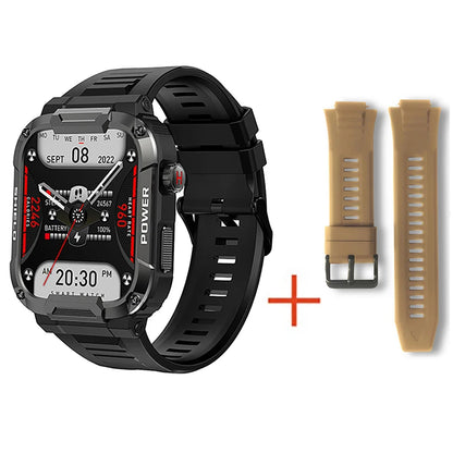 Smartwatch Militar 2025 – GPS, Chamadas BT, Fitness, À Prova d’Água, Compatível Android e iOS