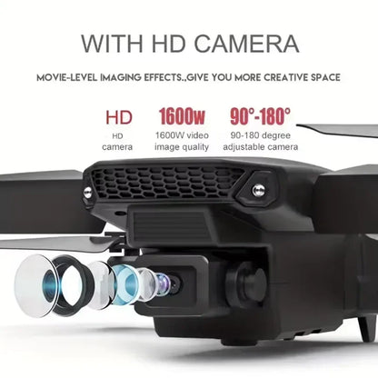 Drone Profissional E88Pro 4K – Câmera Dupla HD, Grande Angular, Dobrável com Wi-Fi FPV