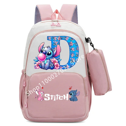 Mochila Escolar Disney Stitch – Grande Capacidade, Resistente à Água e Ideal para Crianças e Adolescentes