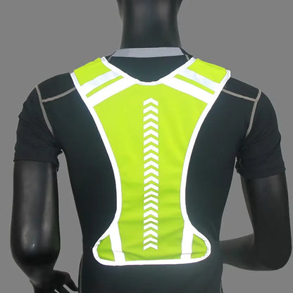 Colete Refletivo Esportivo Ajustável para Corrida e Ciclismo Noturno