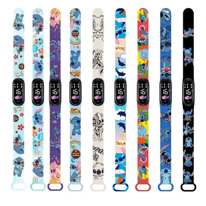 Relógio Digital Infantil Disney com LED Luminoso – Toque, Resistente à Água, Esportivo e Ideal para Presente