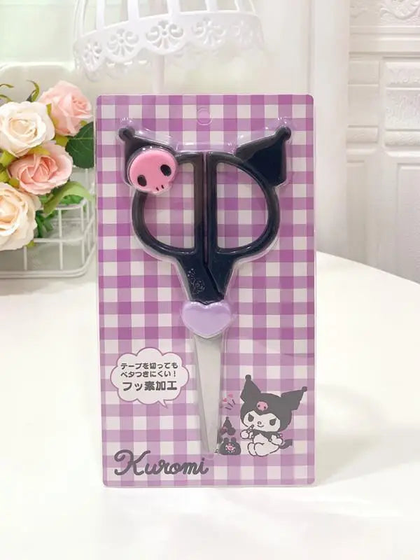 Tesoura Sanrio Kawaii – Kuromi, Cinnamoroll e Melody, Criativa para Escola, Escritório e Presentes