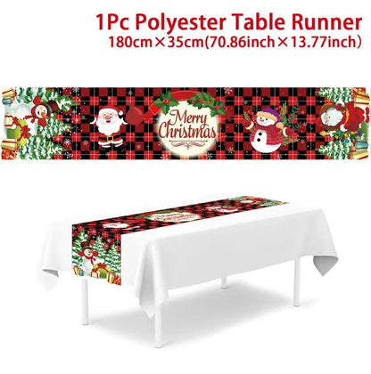 Caminho de Mesa de Natal – Decoração Merry Christmas para Casa, Festa e Ano Novo