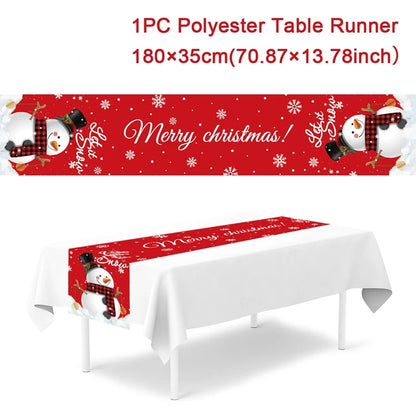 Caminho de Mesa de Natal – Decoração Merry Christmas para Casa, Festa e Ano Novo