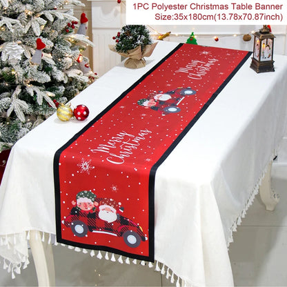 Caminho de Mesa de Natal – Decoração Merry Christmas para Casa, Festa e Ano Novo