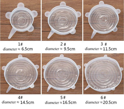 Tampa de Silicone Esticável Reutilizável – Conserva Alimentos, Sela Tigelas e Substitui Plástico Filme