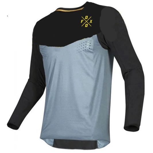 Camiseta Manga Longa Ciclismo Mountain Bike Downhill Motocross Enduro – Jersey Masculina Esportiva BMX MTB
