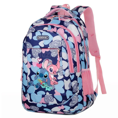 Mochila Escolar Disney Stitch – Estilo Divertido e Espaçosa, Ideal para Crianças, Adolescentes e Fãs da Disney