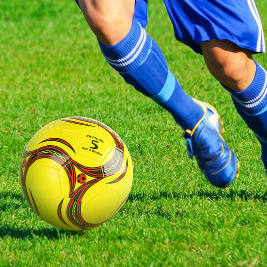 Bola de Futebol Inflável Ciclone – Tamanhos 3, 4 e 5, Macia e Ideal para Treinos e Jogos