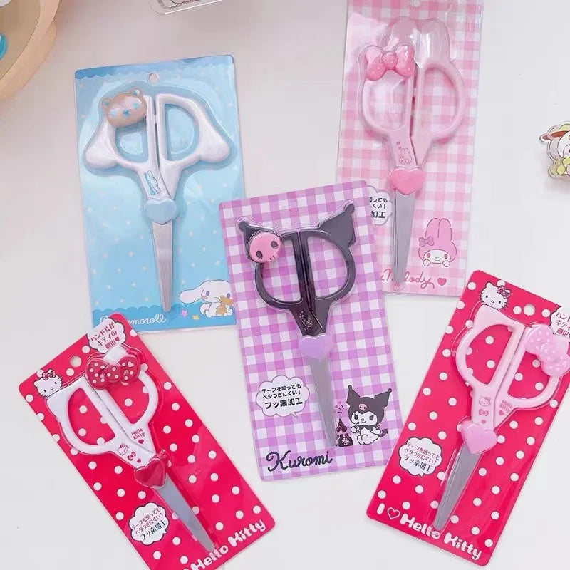 Tesoura Sanrio Kawaii – Kuromi, Cinnamoroll e Melody, Criativa para Escola, Escritório e Presentes
