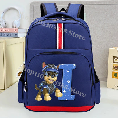 Mochila Escolar Patrulha Canina – Estampa com Letras, Grande Capacidade para Estudantes, Meninos e Meninas