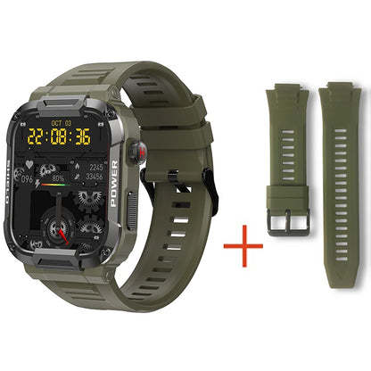 Smartwatch Militar 2025 – GPS, Chamadas BT, Fitness, À Prova d’Água, Compatível Android e iOS