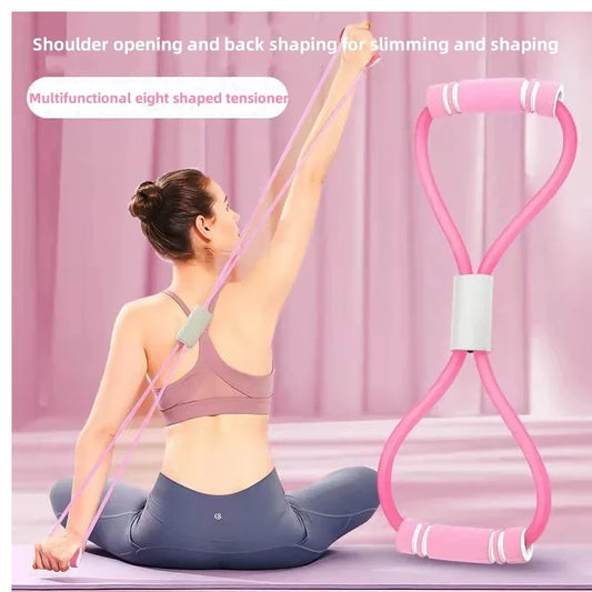 Faixas de Resistência com Pegadores de Espuma – Acessório de Treino em Casa, Yoga, Pilates e Exercícios de Força para Mulheres