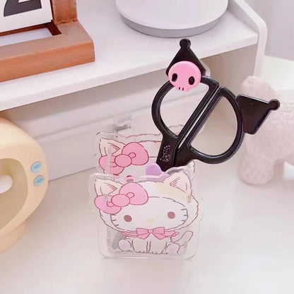 Tesoura Sanrio Kawaii – Kuromi, Cinnamoroll e Melody, Criativa para Escola, Escritório e Presentes